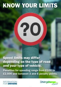 speed information for drivers poster - driving policies