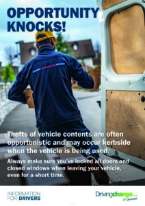 vehicle safety and security drivers poster - work related road risk