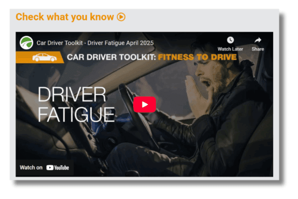 Van driver toolkit driver fatigue info for driver managers & driving policies